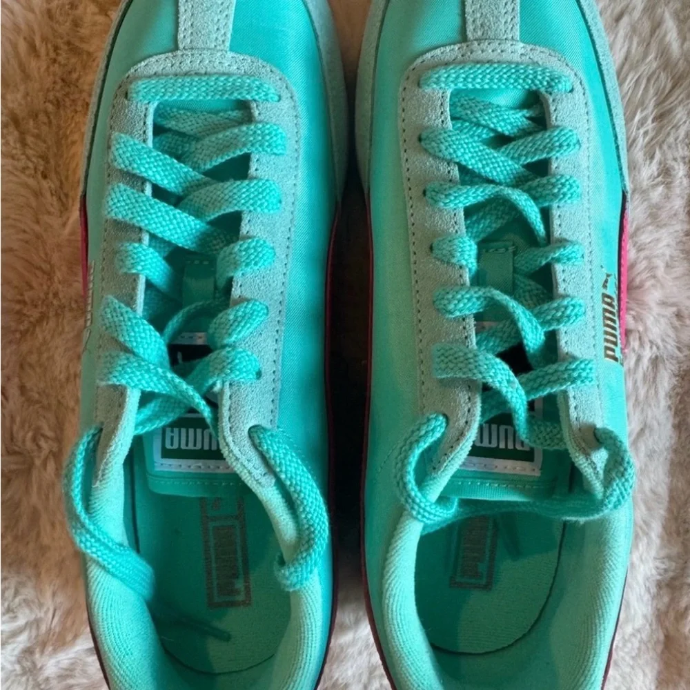 NWT Puma Women's Easy Rider Vintage Sneaker in Teal with Pink size 9 - Picture 7 of 7